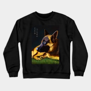 German Shepherd - Black Crewneck Sweatshirt